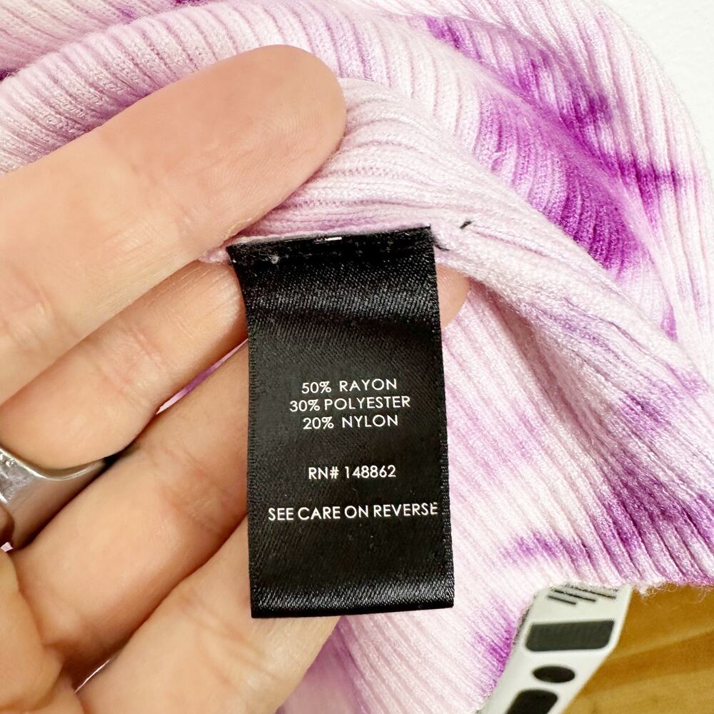 Torrid Pullover Off-Shoulder Short Sleeve Sweater Tie Dye Pink Purple sz 2X - Picture 6 of 8